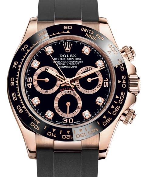 rolex rose gold black rubber